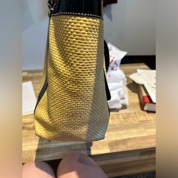 Coach Princess Street Raffia and Patent Leather Tote - Picture 13 of 17